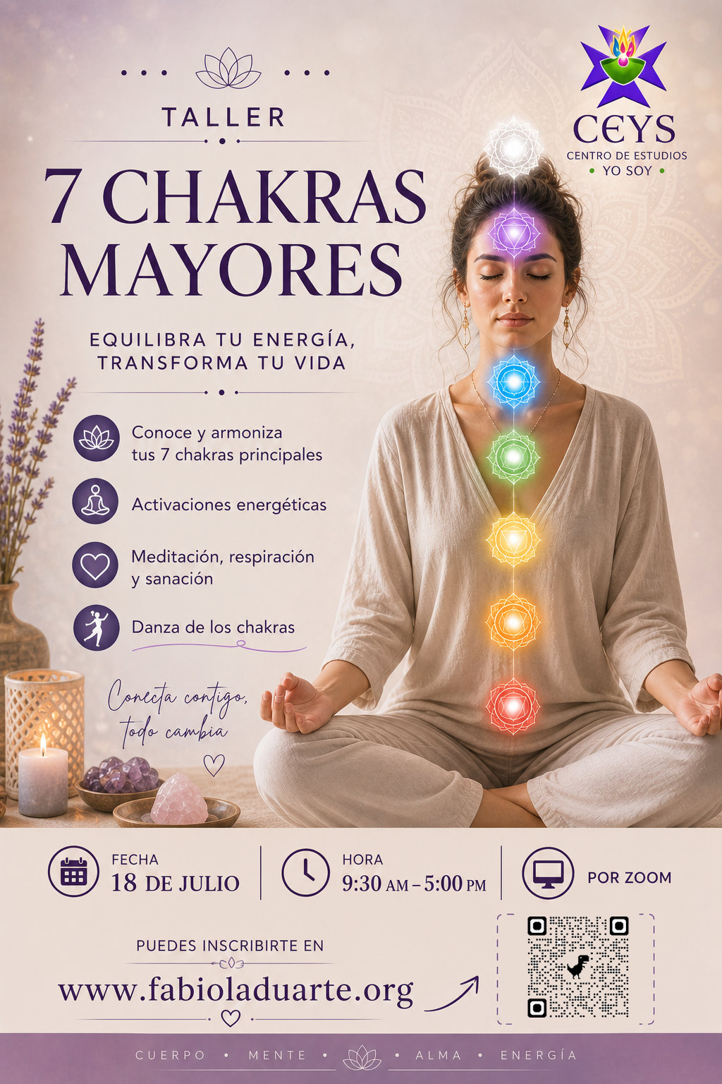 Taller Armoniza los Chakras Mayores